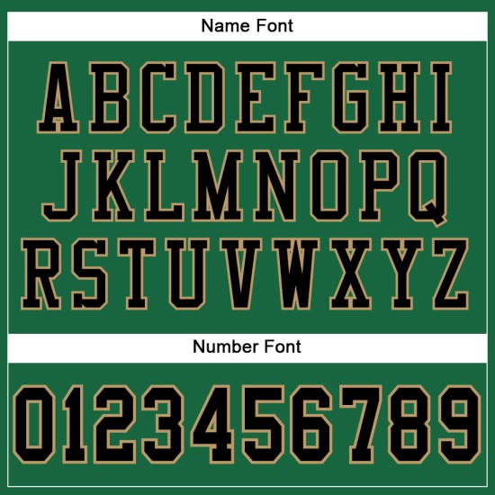Maillot de football authentique personnalisé en maille vert Kelly, noir et vieil or Maillot de football authentique personnalisé en maille vert Kelly, noir et vieil or