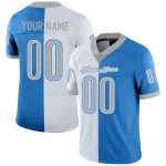 Maillot de football personnalisé en maille bleu poudre gris-blanc Maillot de football personnalisé en maille bleu poudre gris-blanc