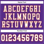 Maillot de football authentique personnalisé violet, blanc et orange Maillot de football authentique personnalisé violet, blanc et orange