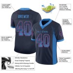 Maillot de football personnalisé bleu marine et rouge en maille Drift Fashion Maillot de football personnalisé bleu marine et rouge en maille Drift Fashion