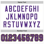 Maillot de football authentique personnalisé en maille blanc violet et vieil or Maillot de football authentique personnalisé en maille blanc violet et vieil or