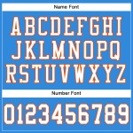 Maillot de football authentique personnalisé en maille bleu poudre, blanc et orange Maillot de football authentique personnalisé en maille bleu poudre, blanc et orange