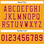 Maillot de football authentique personnalisé en maille rouge et blanche dorée Maillot de football authentique personnalisé en maille rouge et blanche dorée