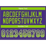 Maillot de football personnalisé en maille violet fluo vert et blanc Maillot de football personnalisé en maille violet fluo vert et blanc