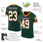 Maillot de football rétro authentique en maille verte, blanche et rouge Maillot de football rétro authentique en maille verte, blanche et rouge