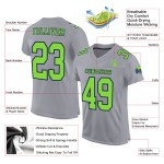 Maillot de football authentique personnalisé gris fluo vert-bleu marine Maillot de football authentique personnalisé gris fluo vert-bleu marine