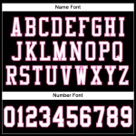 Maillot de football authentique personnalisé en maille noir, blanc et rose Maillot de football authentique personnalisé en maille noir, blanc et rose