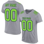 Maillot de football authentique personnalisé gris fluo vert-bleu marine Maillot de football authentique personnalisé gris fluo vert-bleu marine